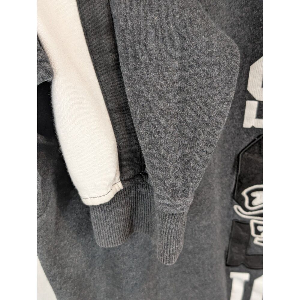 Y2K Sean John Full Zip Hooded Sweater Grey , Black and White Men's Size 3XL - Picture 8 of 16